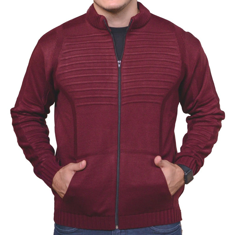 Jaqueta Casaco De Inverno Frio Masculino Com Bolso e Ziper Tricot