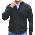 Jaqueta Casaco De Inverno Frio Masculino Com Bolso e Ziper Tricot