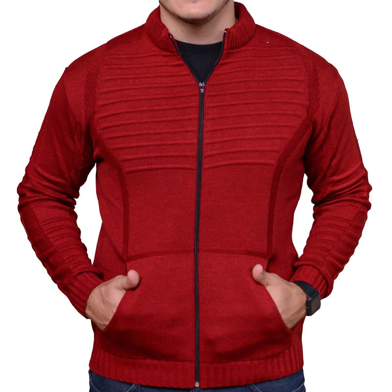 Jaqueta Casaco De Inverno Frio Masculino Com Bolso e Ziper Tricot